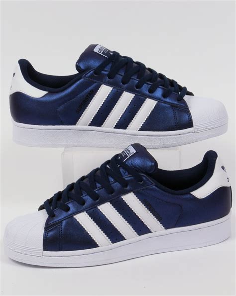 Adidas blue superstar shoes